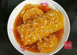 Illustration of how to make steamed pumpkin with minced garlic 10