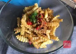 Illustration of how to make spicy wolf tooth potato sticks 9