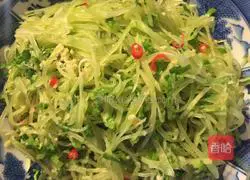 Illustration of how to make cold green bamboo shoots 7