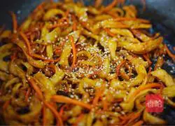 Spicy fried noodles Illustration of how to make tendons 9