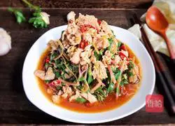 Illustration of how to make purslane mixed with beef 19