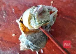 Illustration of how to make cold conch meat 4