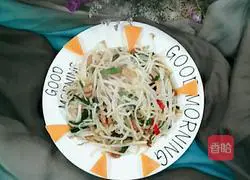 Illustration of how to make sea rice and mung bean sprouts 7