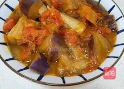 Eggplant fried with tomatoes Illustration of how to do it 7