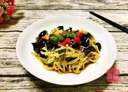 Illustration of how to make cold fungus and enoki mushrooms 10