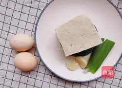 Illustration of how to make egg tofu 1