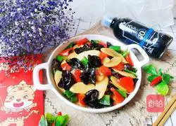 Illustration of how to make fried yam and fungus 7