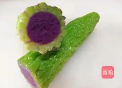 Bitter Melon and Purple Sweet Potato Rings Recipe Illustration 6