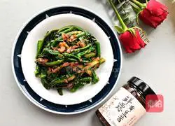 Illustration of how to stir-fry kale sprouts with soybean paste 8