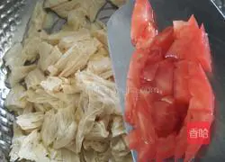 Illustration of how to make yuba mixed with ginger juice 8