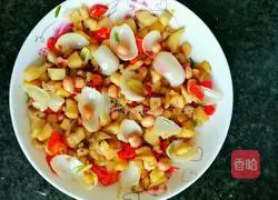 Illustration of how to make super fragrant, delicious and nutritious diced lotus root stir-fried with lily peanuts 9