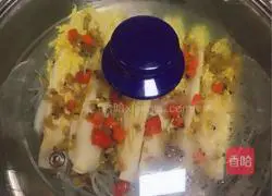 Illustration of how to make garlic vermicelli and baby cabbage 8