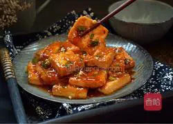 Illustration of making sweet and sour crispy tofu 15