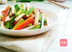 Illustration of how to make celery and dried beans 7