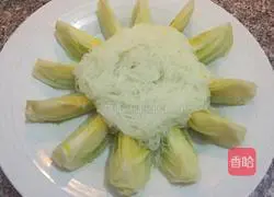 Illustration of how to make garlic vermicelli and baby cabbage 3