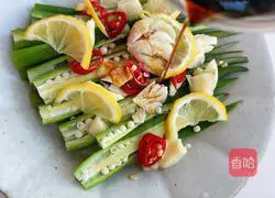 Illustration of how to make cold okra 9