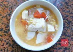 Illustration of tomato, enoki mushroom and tofu stew 8