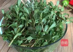 Illustration of how to make spicy stir-fried purslane 1