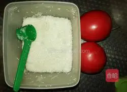 White sugar tomatoes Illustration of how to do it 1