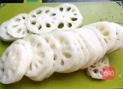 Illustration of how to make rouge lotus root slices 3