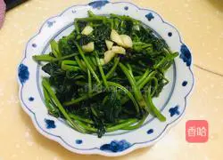 Illustration of how to make garlic sweet potato leaves 6