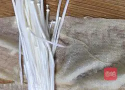 Enoki Mushroom Bean Skin Roll Recipe Illustration 6