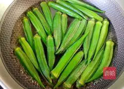 Hebei Boiled Okra Illustration of how to do it 3