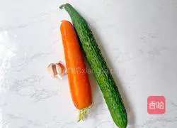 Illustration of how to cook cucumbers and carrots 1