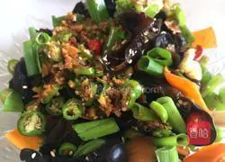 How to make cold black fungus with raw pepper Illustration 10