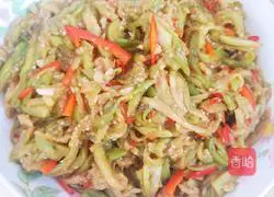 Illustration of how to make stir-fried eggplant shreds 11