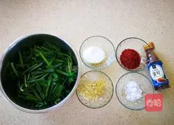 Illustration of Korean-style stir-fried leeks 1