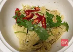 Illustration of how to make cold yuba 8