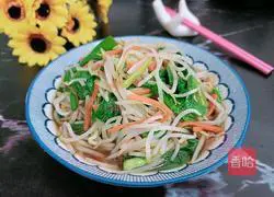 Illustration of how to mix green leek sprouts 10