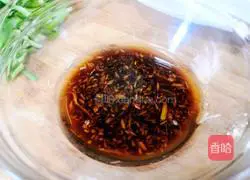 Illustration of how to make cold green leek sprouts 3