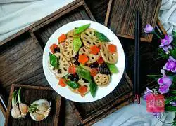 Kuaishou Lotus Pond Stir-fried Recipe Illustration 9