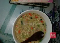 Illustration of how to make vegetable oatmeal porridge in dormitory 5