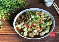 Illustration of how to make broad beans with pepper 10