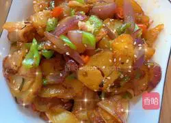 Illustration of how to make dry pot potato slices 4