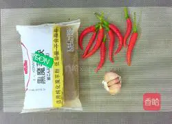 Illustration of how to make cold konjac 1