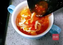Enoki mushroom tomato tofu soup recipe 23