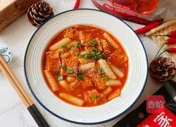 Illustration of how to make spicy rice cake 12