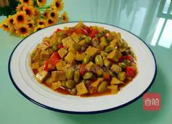 Illustration of how to make stir-fried tripe with edamame seeds 14