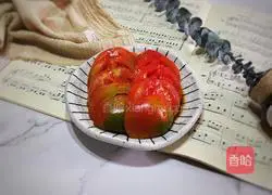 Good news for kitchen novices—Illustration of how to make summer quick dish tomatoes with sauce 7