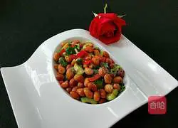 Illustration of how to make cold peanuts 8