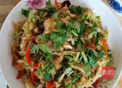 Illustration of how to make cabbage and vermicelli meet 9