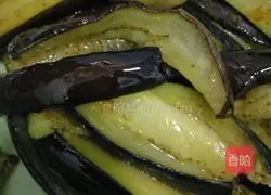 Roasted eggplant with green beans Illustration of how to do it 8