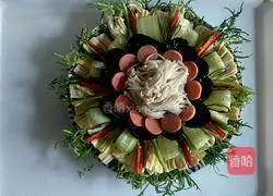 Illustration of how to make cold yuba 10