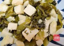 Illustration of how to make stir-fried pickled vegetables with tofu 5