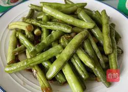 Illustration of making soy-flavored green beans 10