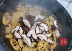 Illustration of how I eat vegetarian mushrooms and roasted bamboo shoots today 5